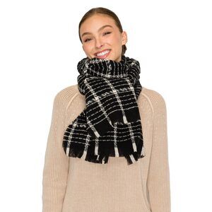 6137 Women's Fall & Winter Blanket Scarf- Glen Check